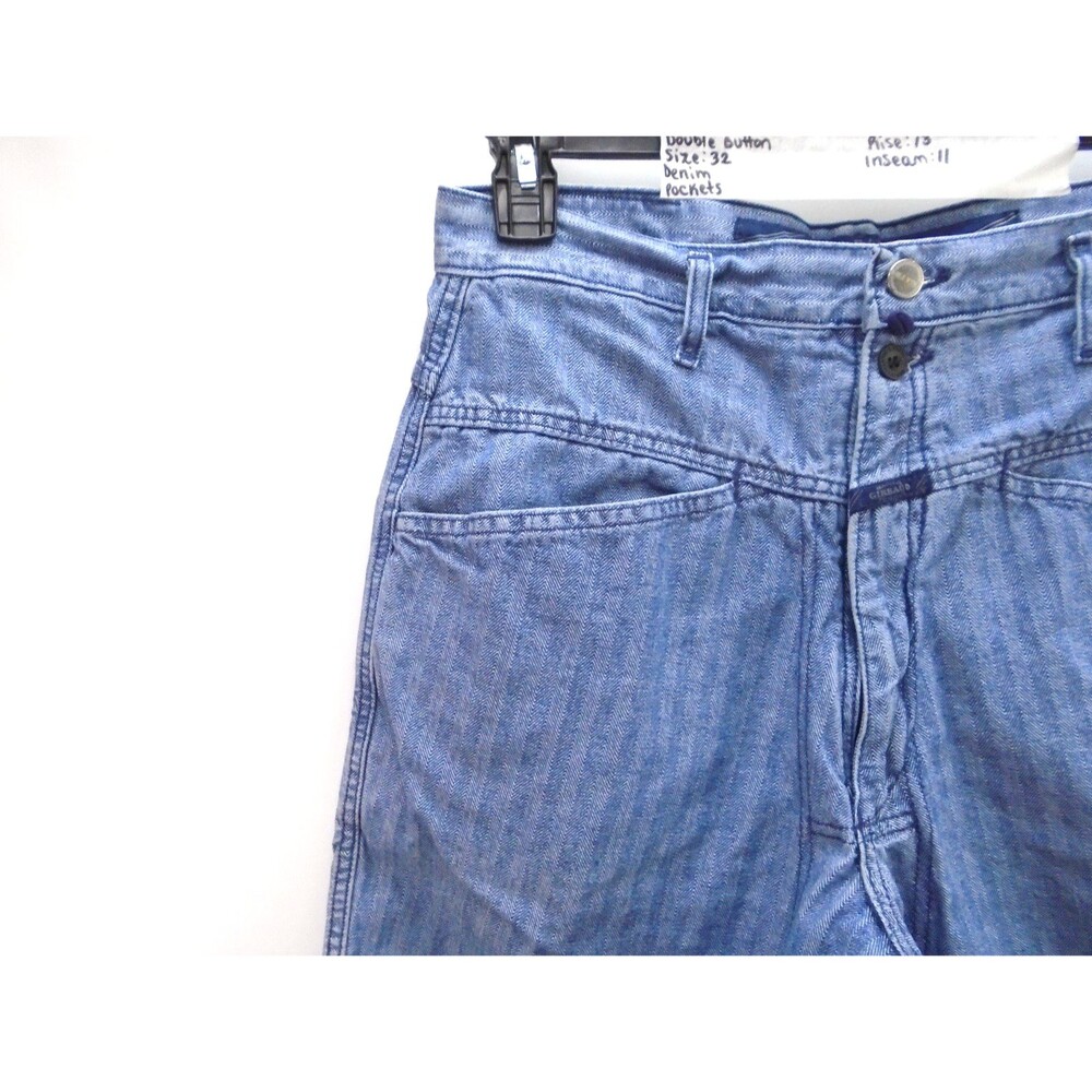 Vintage Marithé François Girbaud shorts Men Size 32 Denim Geometric stitch USA - Picture 5 of 11